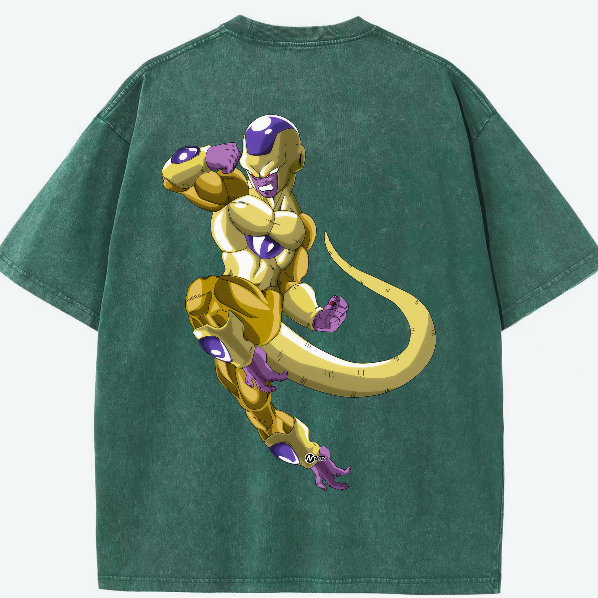 （画像用） ドラゴンボール フリーザ DRAGON BALL Frieza 綿100% ヴィンテージ風 半袖Tシャツ（背面プリント）